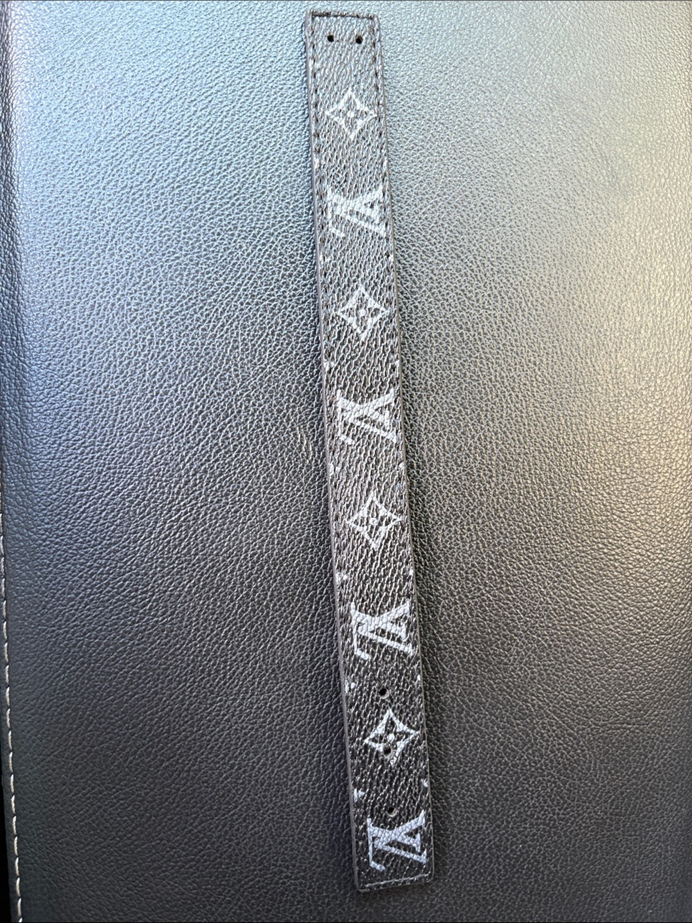Black Monogram Leather Strap